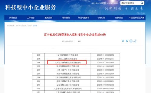 沈陽(yáng)輕云網(wǎng)絡(luò)科技責(zé)任公司榮獲科技型中小企業(yè)稱號(hào)